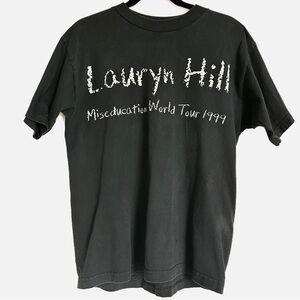1999 Lauryn Hill "Miseducation" World Tour Band Rap Tee Shirt 90s 1990s Fugees M